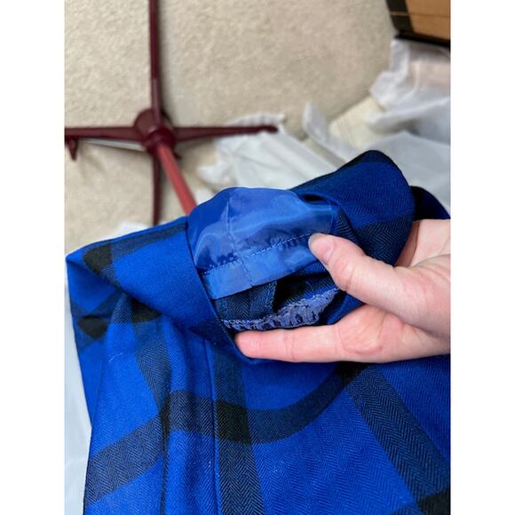 Pendleton skirt wool plaid knee length blue black - Picture 8 of 11
